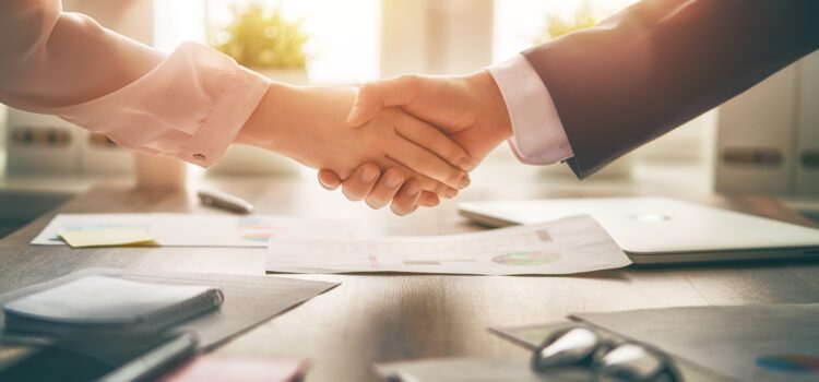 handshaking in office