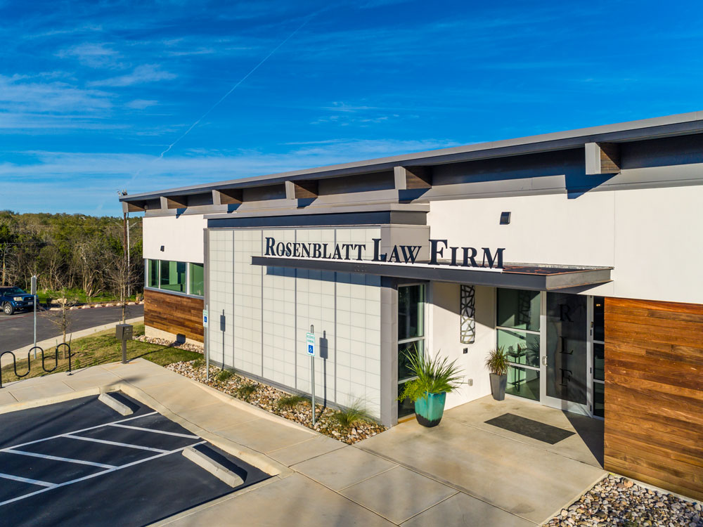 Rosenblatt Law Firm office in San Antonio Texas from the front.